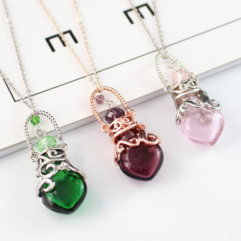 Women'S Essential Accessories - Multicolor Perfume Vial Necklace Glass Vial