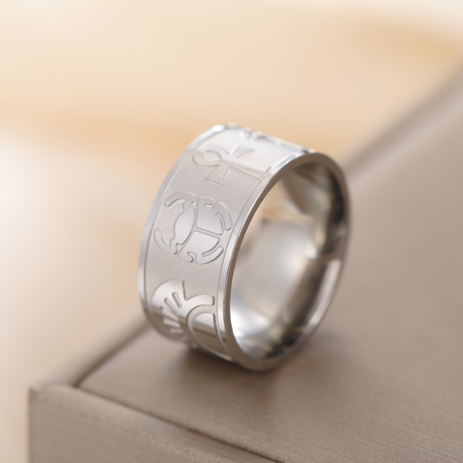 Women Accessories Egypt - VASSAGO Stainless Steel Ankh Cross Ring