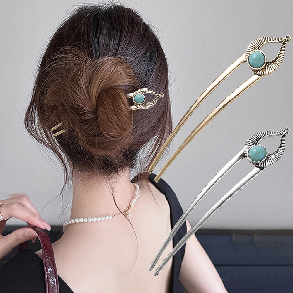 Women Accessories Egypt - Egypt Turquoise U Shape Hair Fork