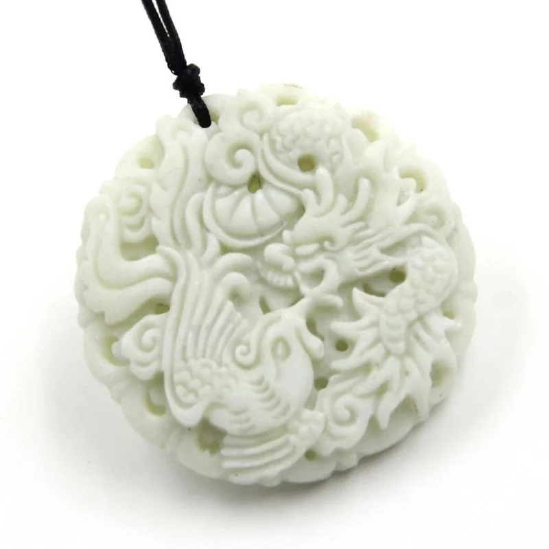 Natural White jade Dragon Phoe - Women Accessories For Hand recension och pris