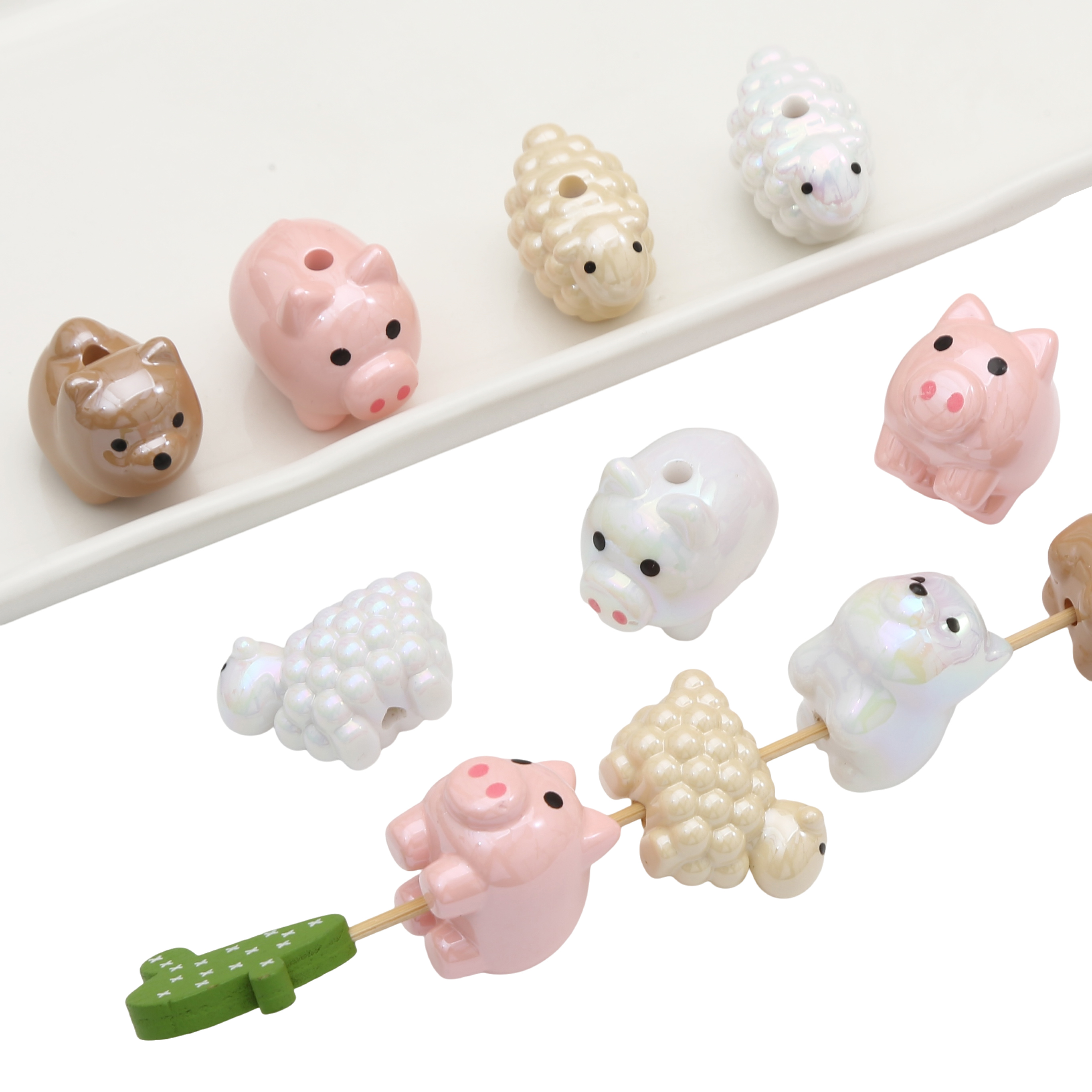 Acrylic Animal Beads Sheep Pig - Women Accessories For Hand recension och pris