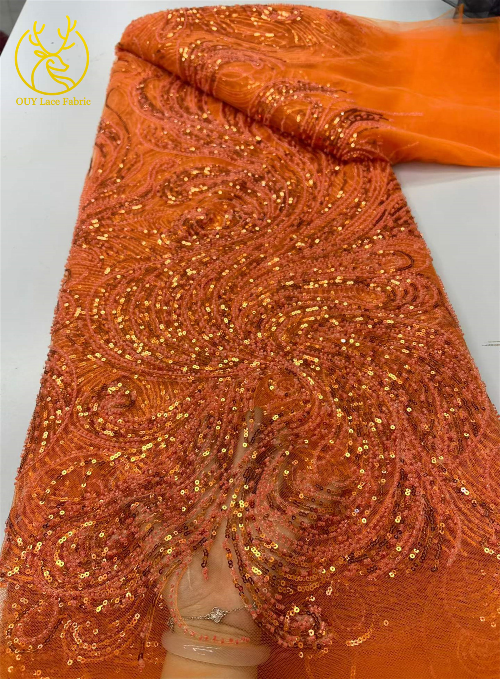 Royal Blue Beaded Sequins Lace - Women'S African Accessories recension och pris
