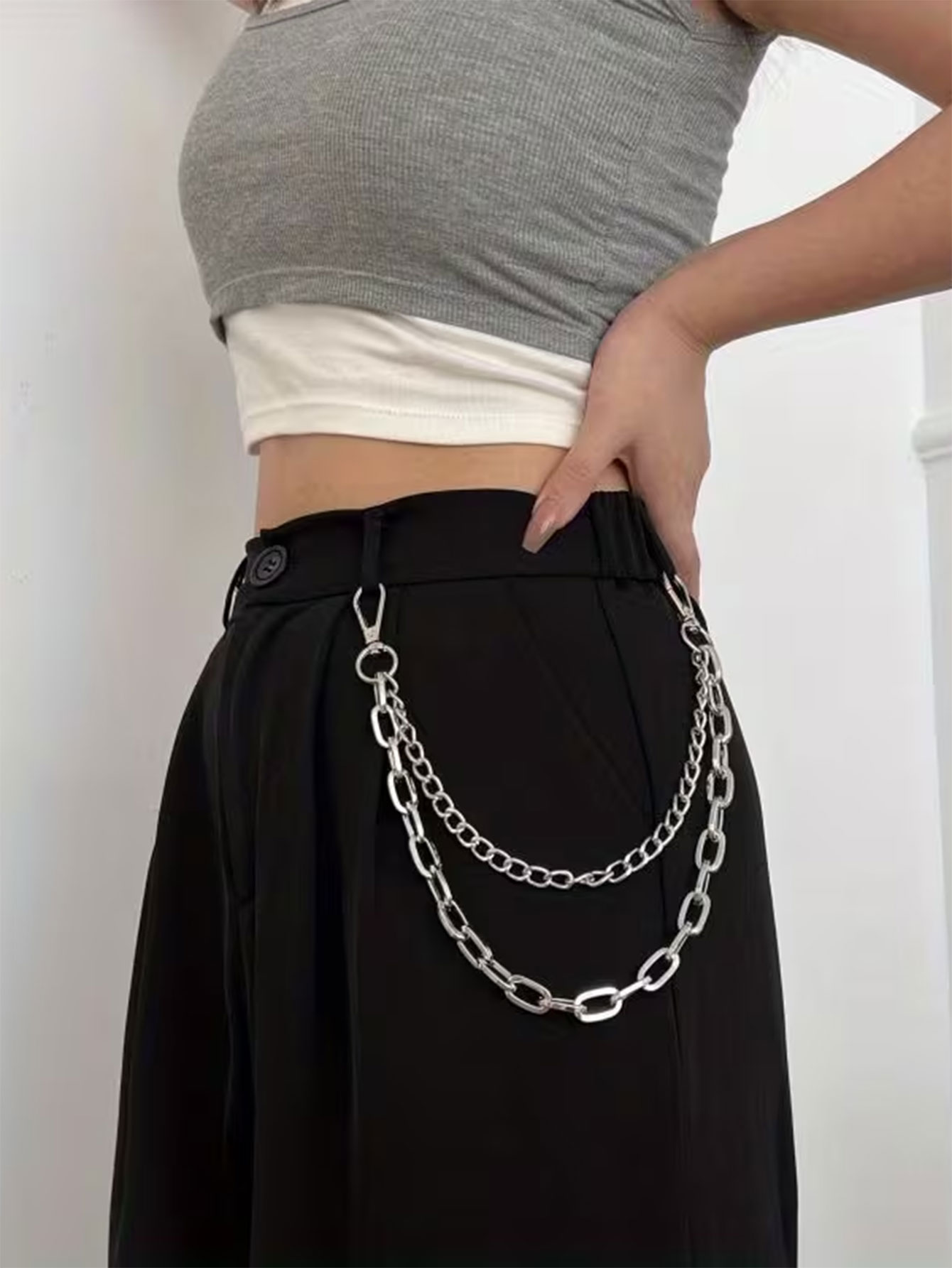 Unisex Punk Style Metal Fashio - Women'S Jeans Accessories Chain recension och pris
