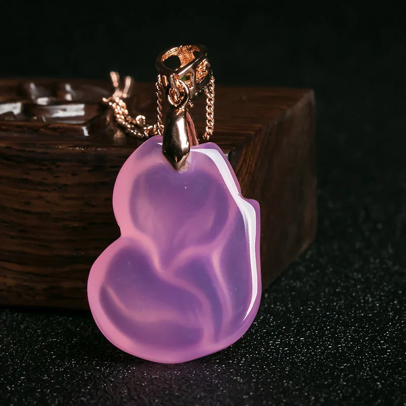 Natural Purple Agate Fox Penda - Women Accessories For Hand recension och pris
