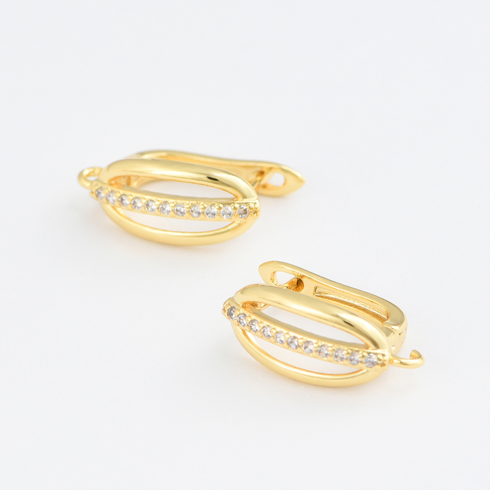 1 Pair 18K Gold Plated Brass C - Women Accessories For Hand recension och pris