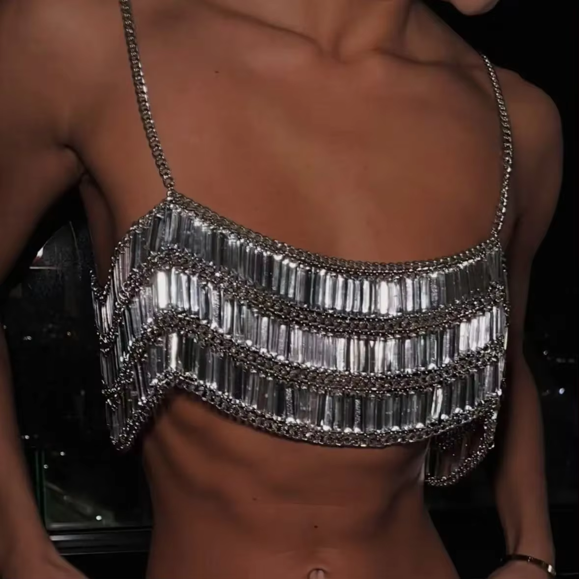 New Arrival Acrylic Sequins Ha - Layered Necklace Set recension och pris