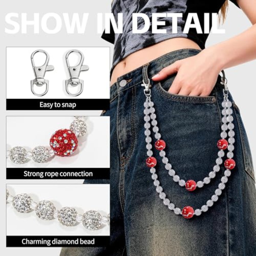Wallet Chains for Men Layered  - Women'S Jeans Accessories Chain recension och pris