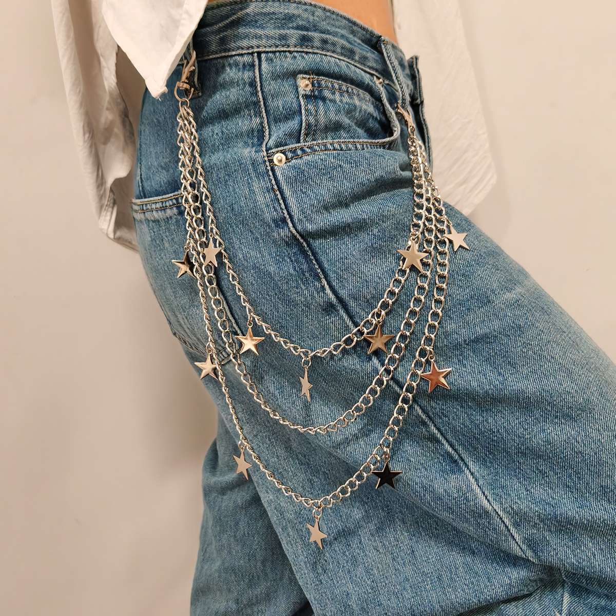 A Harajuku Style Street Hip-Ho - Women'S Jeans Accessories Chain recension och pris