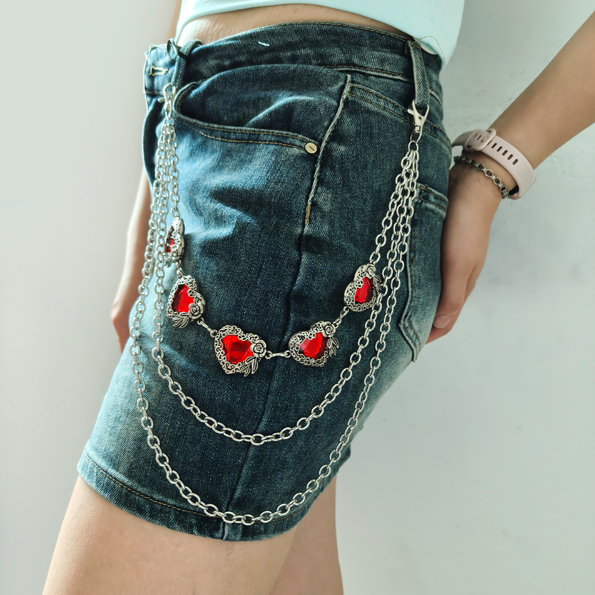 A Harajuku Style Street Hip-Ho - Women'S Jeans Accessories Chain recension och pris
