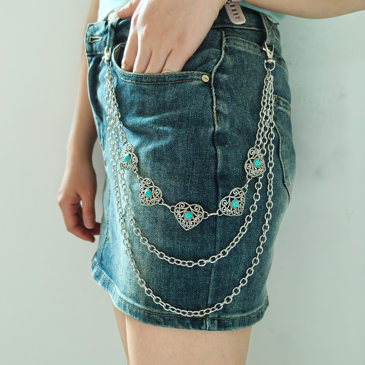 A Harajuku Style Street Hip-Ho - Women'S Jeans Accessories Chain recension och pris