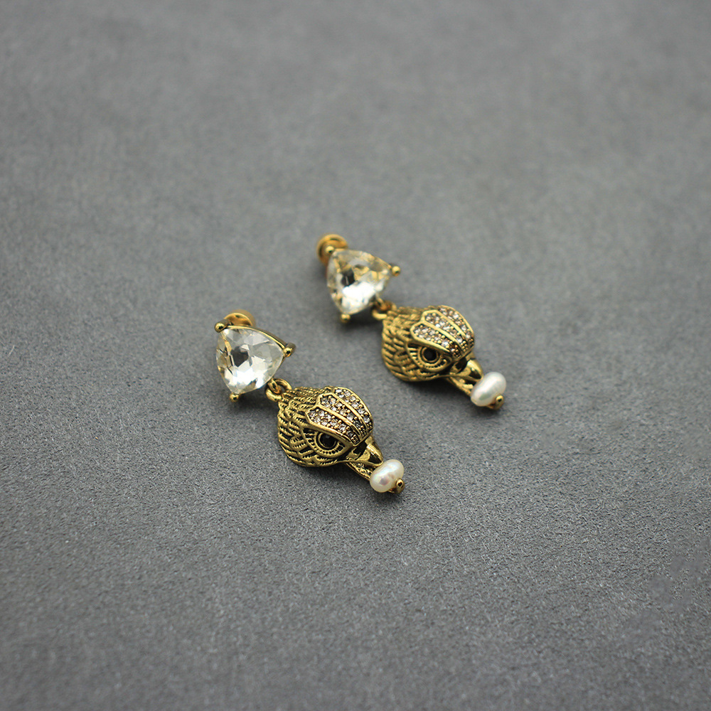 Vintage Eagle Head Stud Earrin - Women'S Eagles Accessories recension och pris