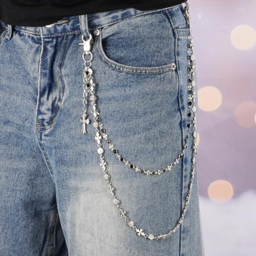 Cross Y2K Vintage Style Trouse - Women'S Jeans Accessories Chain recension och pris