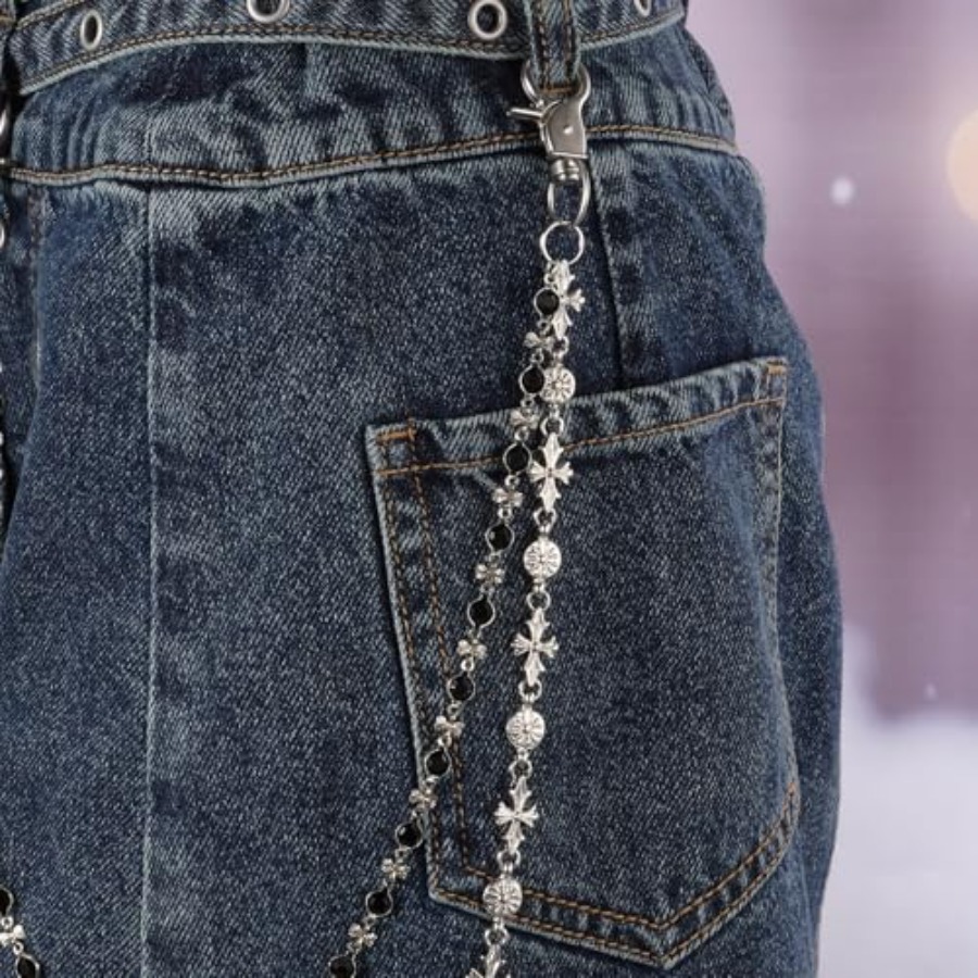 Cross Y2K Vintage Style Trouse - Women'S Jeans Accessories Chain recension och pris