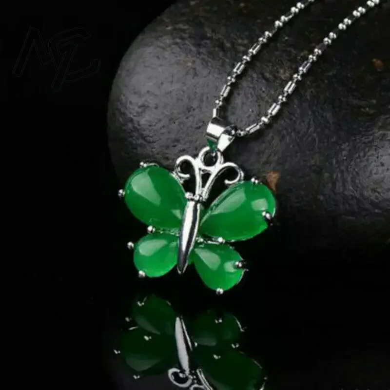 S925 Silver Green Jade Butterf - Women Accessories For Hand recension och pris