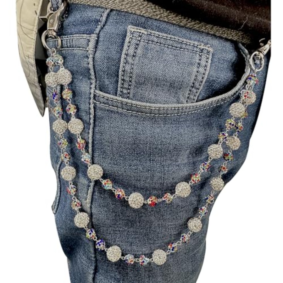 Sparkly Ceramic Beads Waist Ch - Women'S Jeans Accessories Chain recension och pris