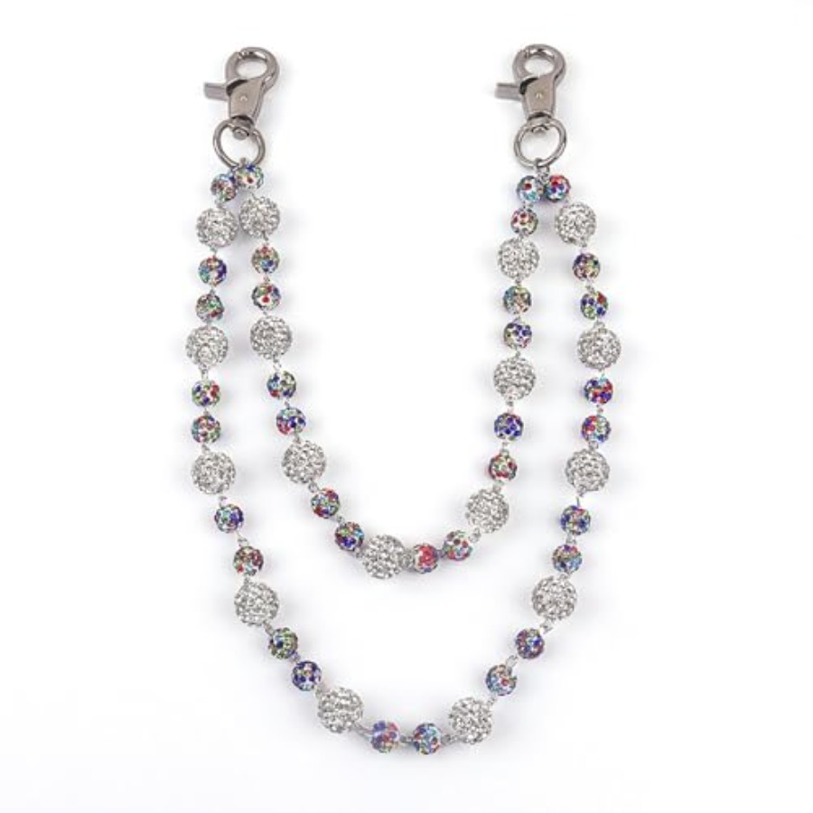 Sparkly Ceramic Beads Waist Ch - Women'S Jeans Accessories Chain recension och pris