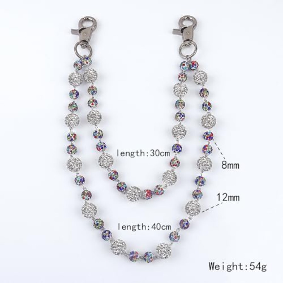Sparkly Ceramic Beads Waist Ch - Women'S Jeans Accessories Chain recension och pris