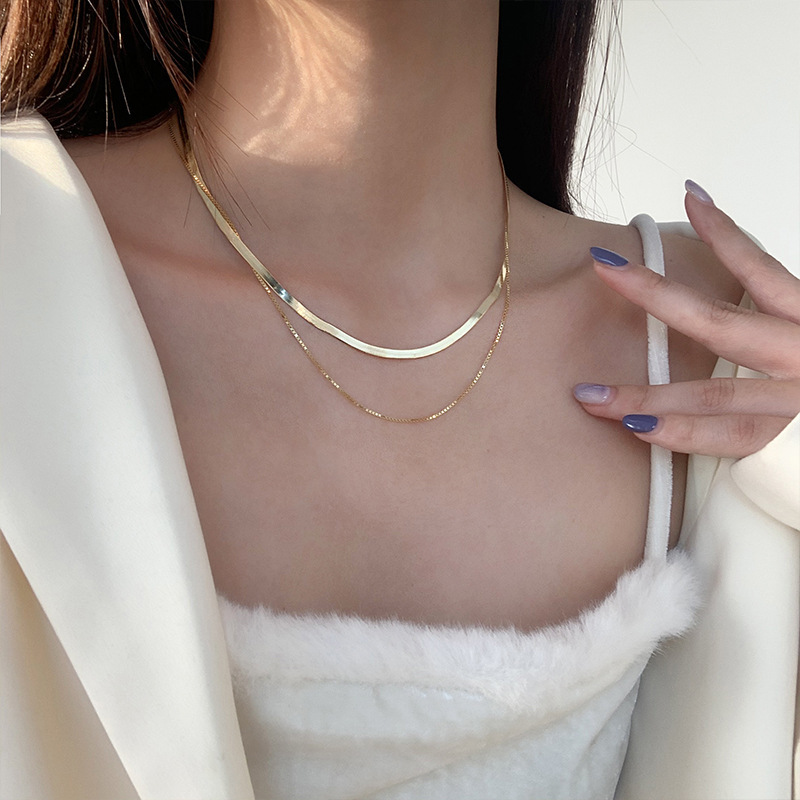 New 925 Sterling Silver Neckla - Layered Necklace Set recension och pris