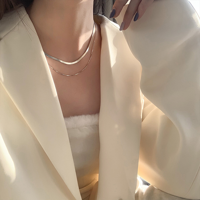 New 925 Sterling Silver Neckla - Layered Necklace Set recension och pris