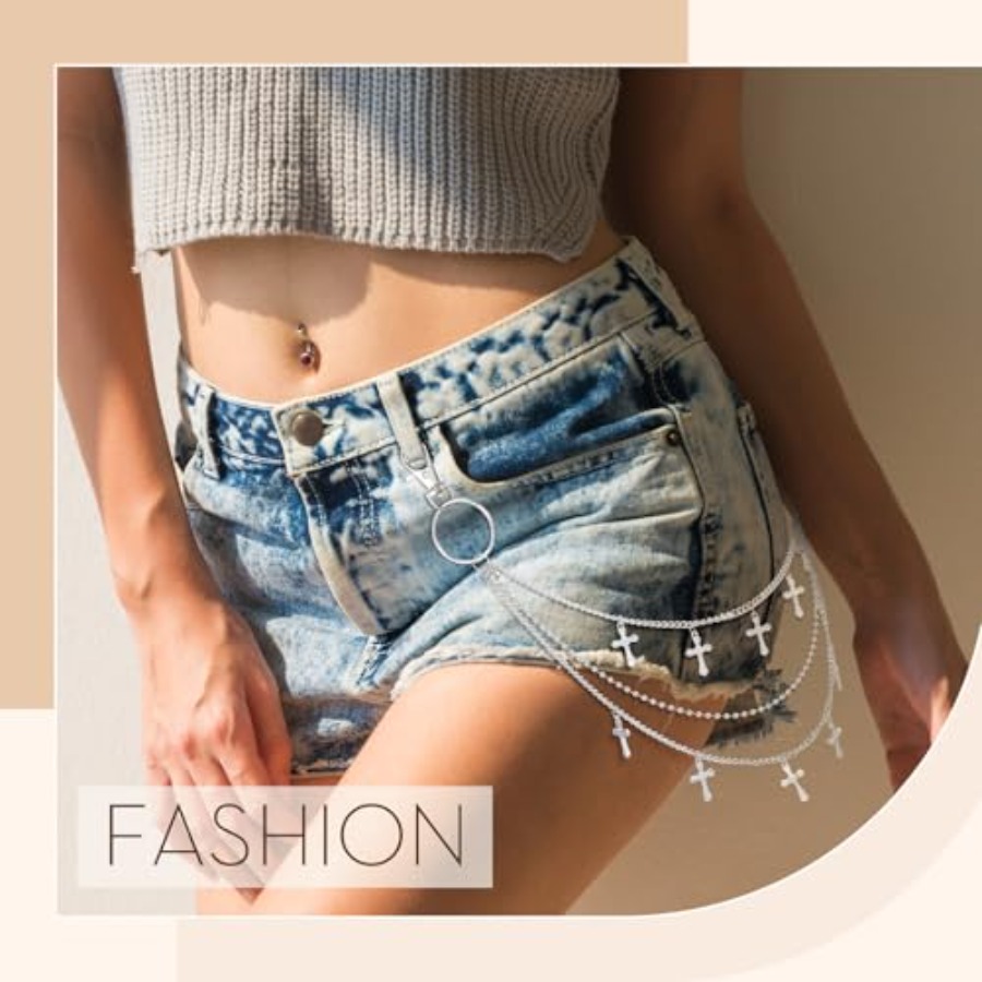 6 Pcs Jeans Chain Belt Waist P - Women'S Jeans Accessories Chain recension och pris