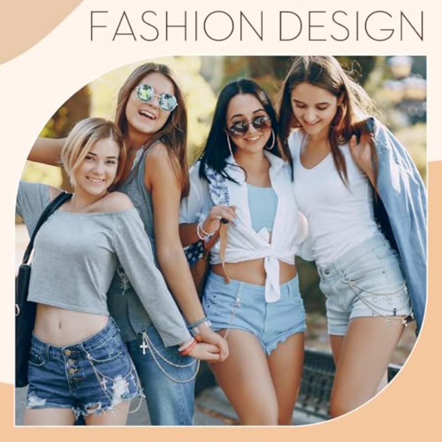 6 Pcs Jeans Chain Belt Waist P - Women'S Jeans Accessories Chain recension och pris