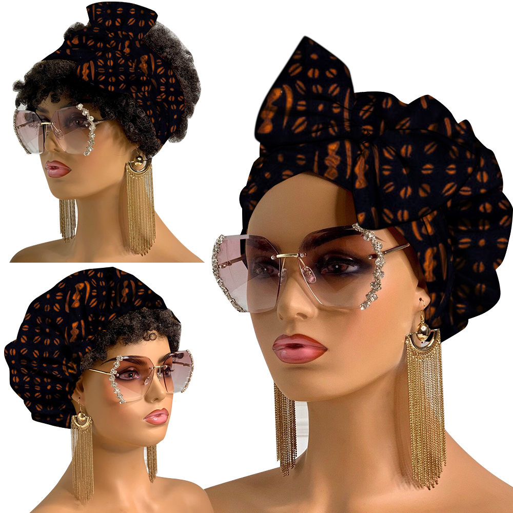 African Turban Cap with Ties A - Women'S African Accessories recension och pris